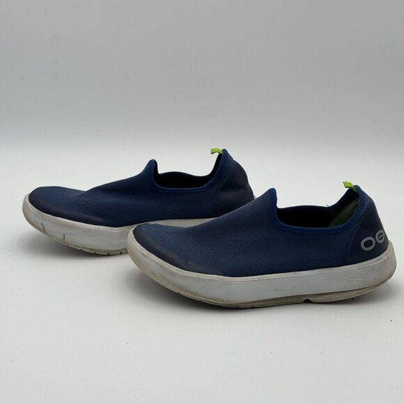 OOFOS Womens OOmg eeZe Low Shoe Navy Recovery Walking Comfort Slip Ons Size US 8 - Picture 9 of 10